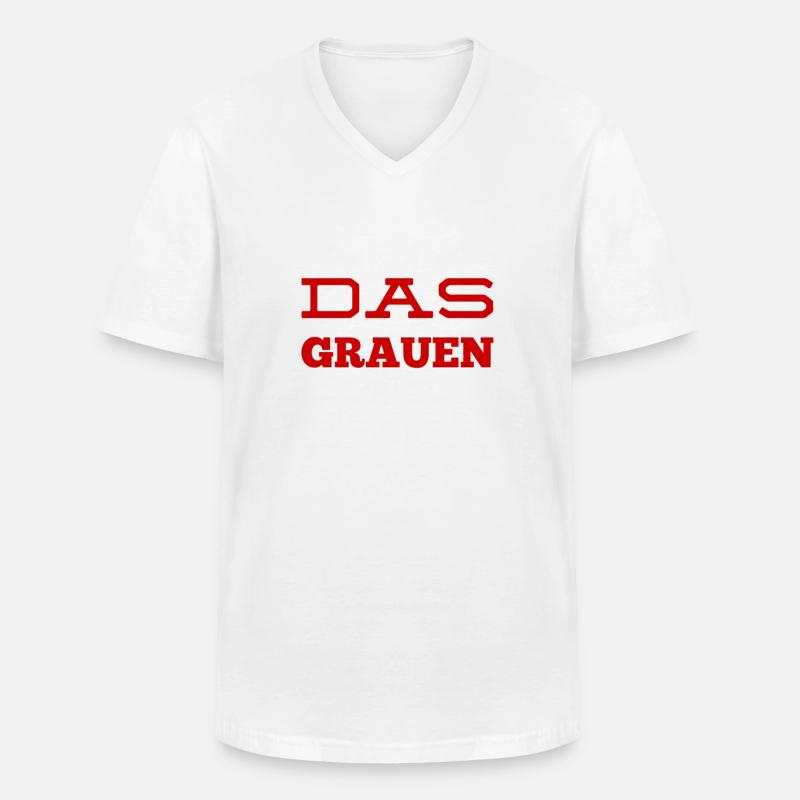 ich bin das Grauen - Männer-T-Shirt mit V-Ausschnitt - Weiß