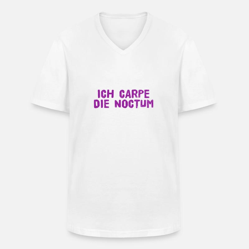 ich bin eine Nachteule - Männer-T-Shirt mit V-Ausschnitt - Weiß