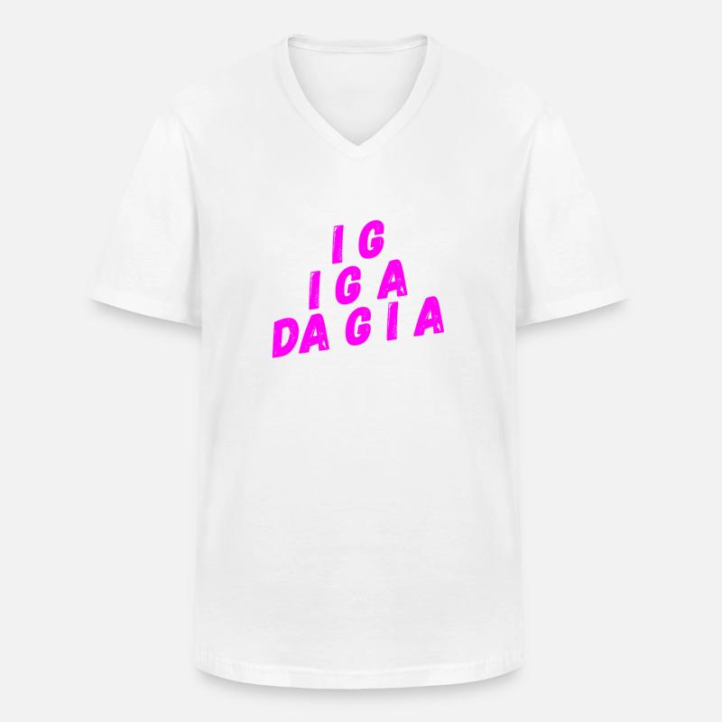 Gespräch auf bayrisch - Männer-T-Shirt mit V-Ausschnitt - Weiß