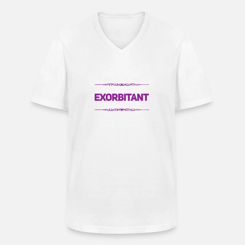 exorbitant - Männer-T-Shirt mit V-Ausschnitt - Weiß