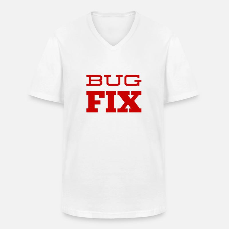 Bugfix ist mein Ding - Männer-T-Shirt mit V-Ausschnitt - Weiß