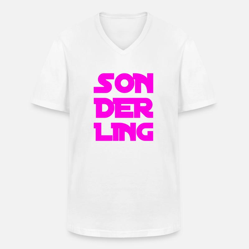 ich bin ein Sonderling - Männer-T-Shirt mit V-Ausschnitt - Weiß