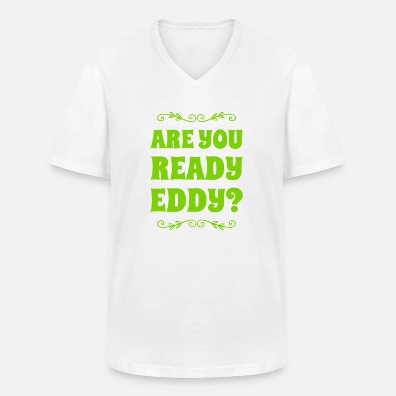 bist du bereit? - Männer-T-Shirt mit V-Ausschnitt - Weiß