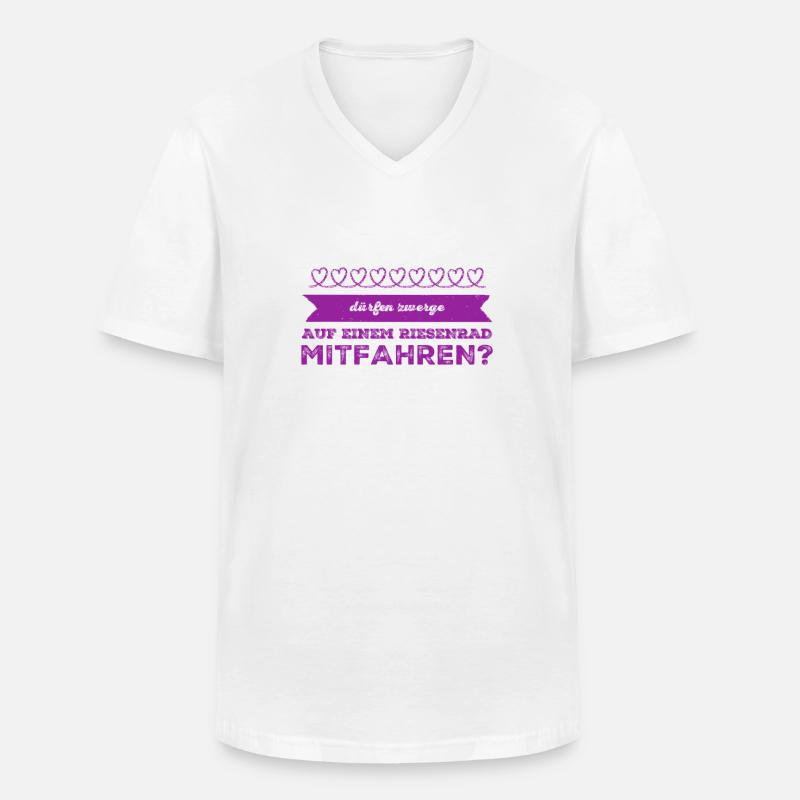 wer darf mitfahren? - Männer-T-Shirt mit V-Ausschnitt - Weiß