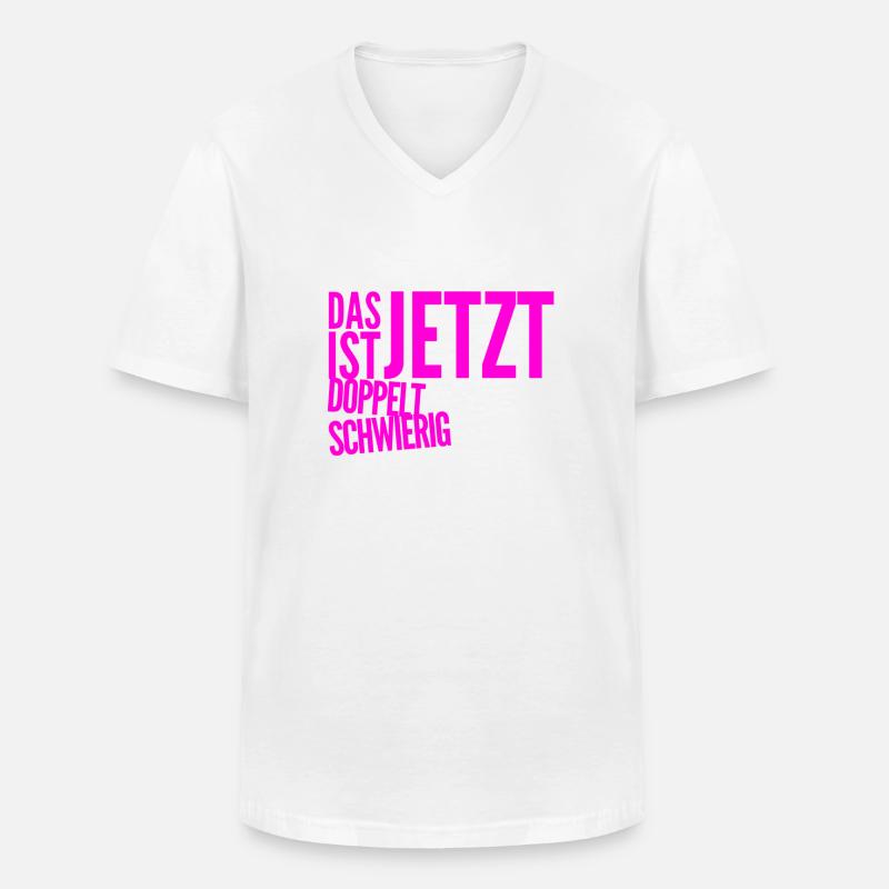 es geht schwerer - Männer-T-Shirt mit V-Ausschnitt - Weiß