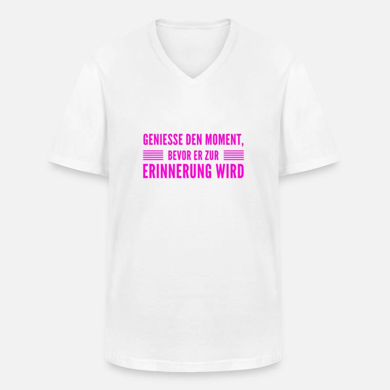 ich bin ein Genießer - Männer-T-Shirt mit V-Ausschnitt - Weiß