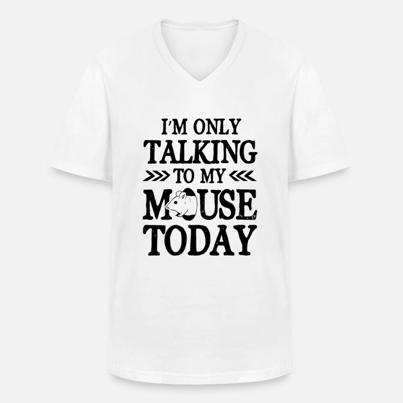mit meiner maus - Männer-T-Shirt mit V-Ausschnitt - Weiß