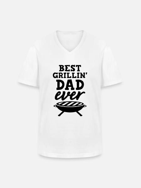 griller dad papa - Men's V-Neck T-Shirt - white