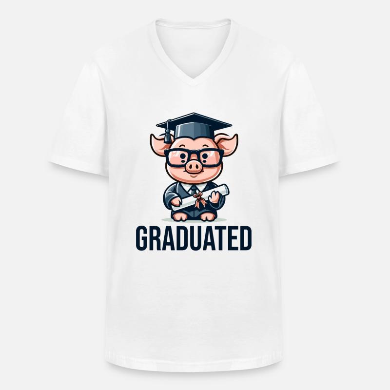 Hochschulabsolvent Abschluss Absolvent - Männer-T-Shirt mit V-Ausschnitt - Weiß