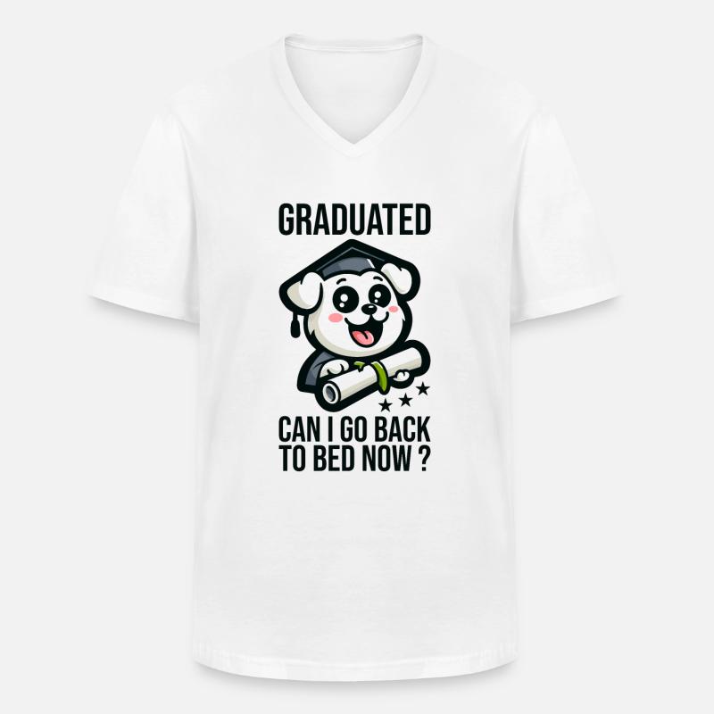 Hochschulabsolvent Abschluss Absolvent - Männer-T-Shirt mit V-Ausschnitt - Weiß