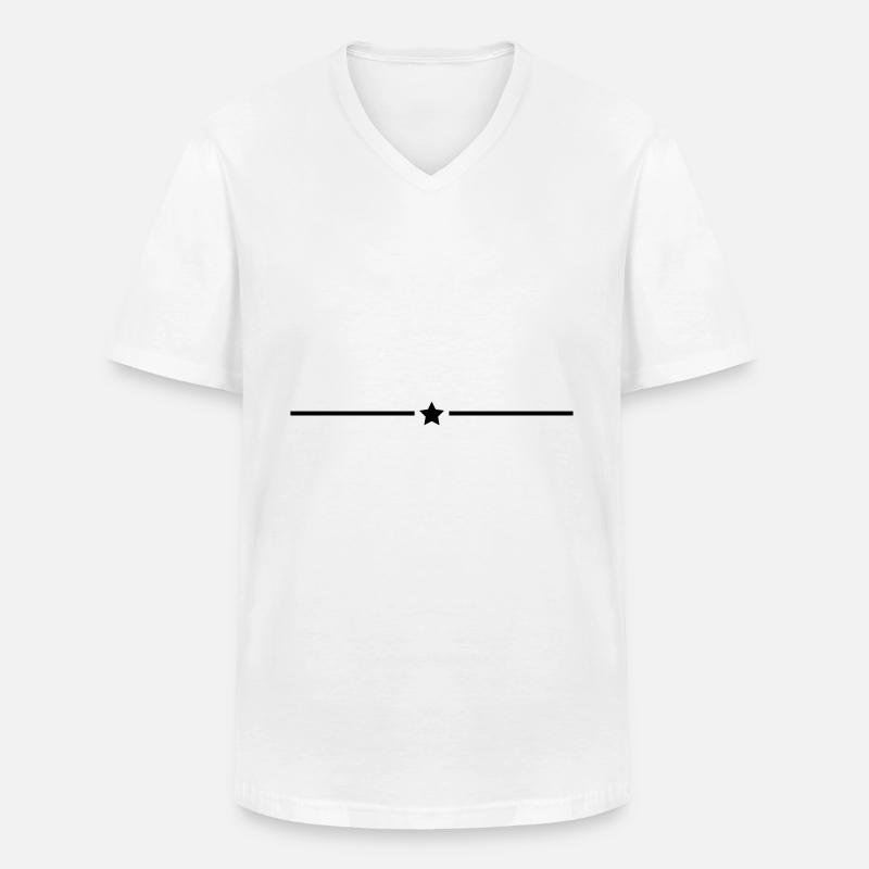 stern linie - Männer-T-Shirt mit V-Ausschnitt - Weiß
