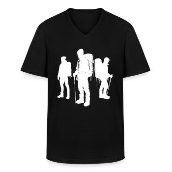 Damen Boulder Climbing Bouldering Climber - Männer-T-Shirt mit V-Ausschnitt - Schwarz - Vorne - AI Model Male 178 dark (178cm)
