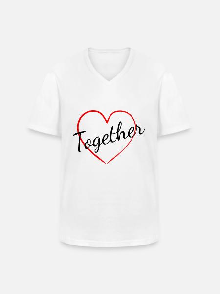 Better Together, Besser zusammen teil 2 - Männer-T-Shirt mit V-Ausschnitt - Weiß