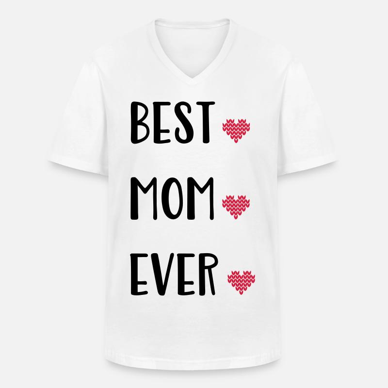 Mutter - Männer-T-Shirt mit V-Ausschnitt - Weiß
