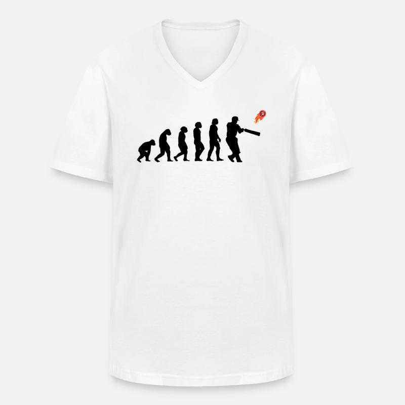 Kricketspieler Cricket-game Evolution - Männer-T-Shirt mit V-Ausschnitt - Weiß