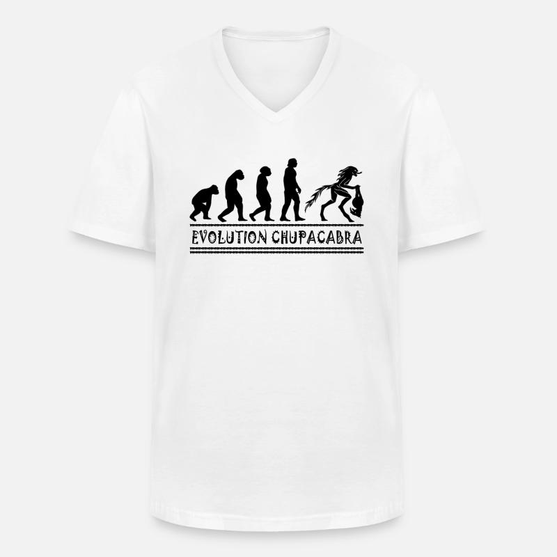 Cryptozoologists Chupacabra Creatures Evolution - Men's V-Neck T-Shirt - white