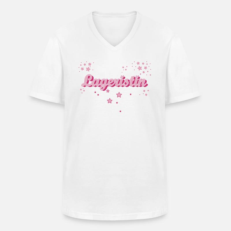 Lagerleiter Abschluss-Geschenk Lageristin - Männer-T-Shirt mit V-Ausschnitt - Weiß