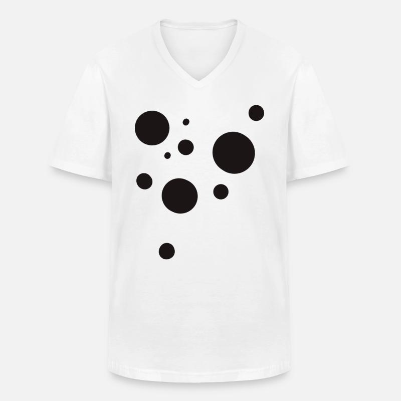 Dots - Männer-T-Shirt mit V-Ausschnitt - Weiß