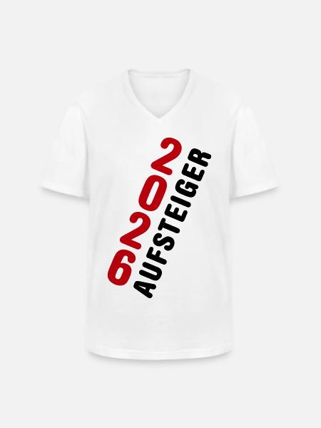 Promoted 2026 Promotion - Men's V-Neck T-Shirt - white