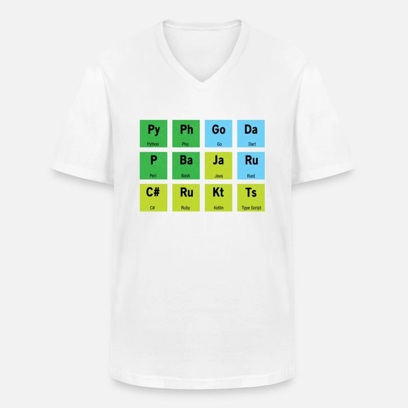 Computer Entwickler Coden - Männer-T-Shirt mit V-Ausschnitt - Weiß