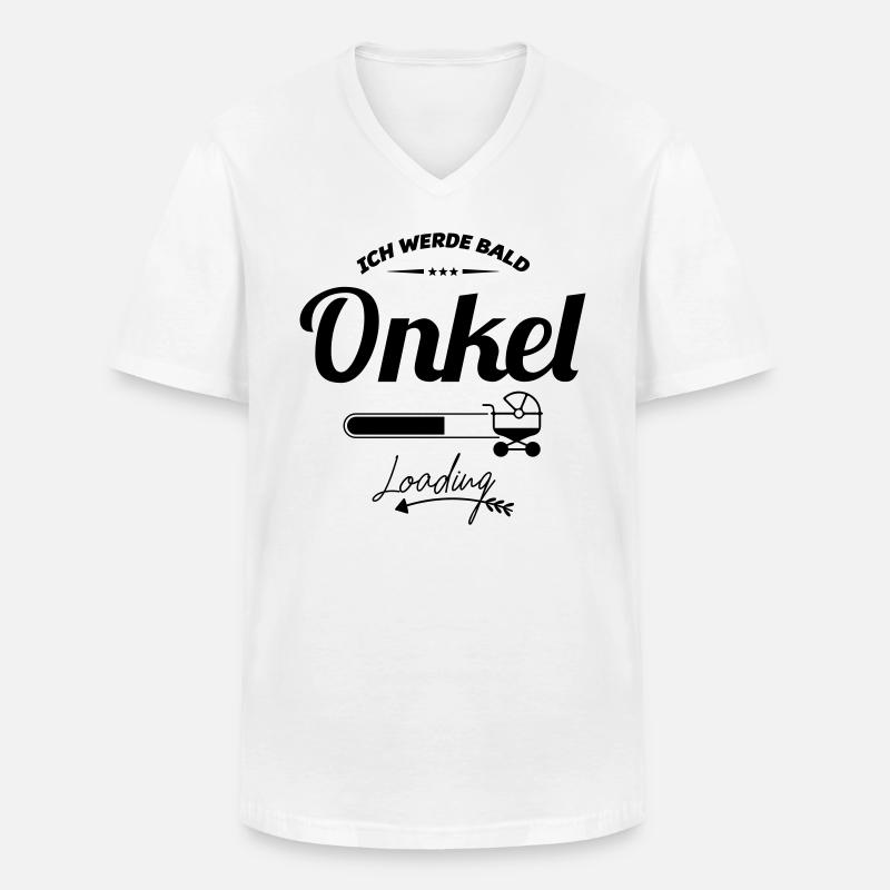 Ich werde bald Onkel - Männer-T-Shirt mit V-Ausschnitt - Weiß