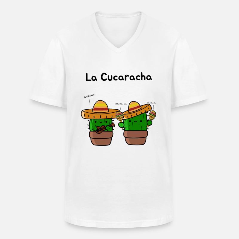 La Cucaracha - Männer-T-Shirt mit V-Ausschnitt - Weiß