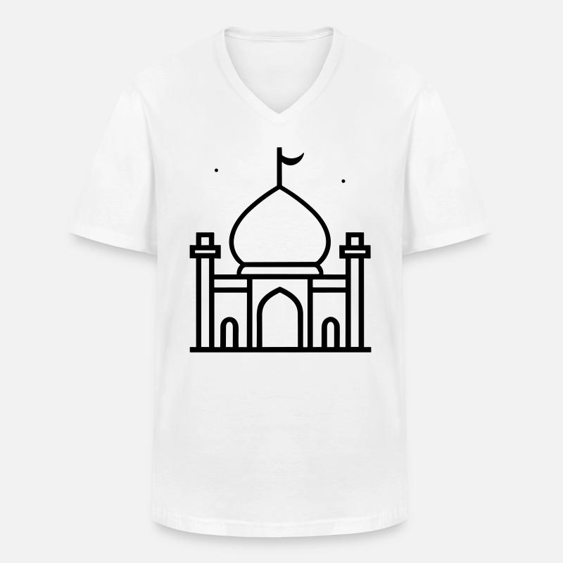 Moschee - Männer-T-Shirt mit V-Ausschnitt - Weiß