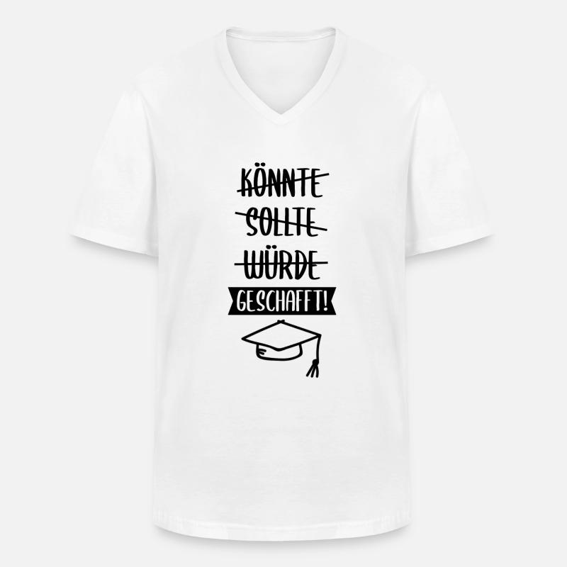 Master Abschluss Masterarbeit Studenten Geschenk - Männer-T-Shirt mit V-Ausschnitt - Weiß