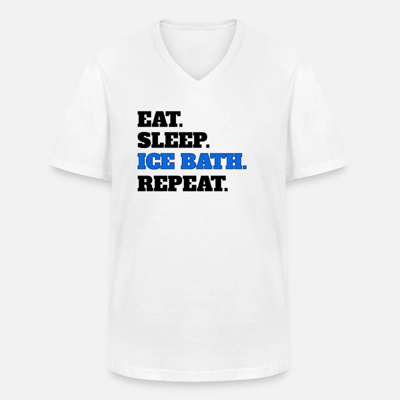 Ice bath - Männer-T-Shirt mit V-Ausschnitt - Weiß