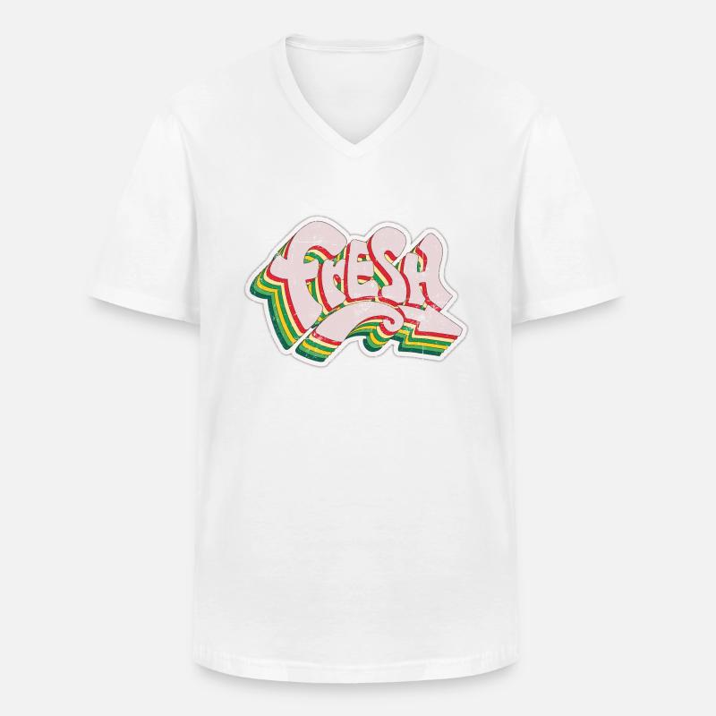 Fresh Graffiti - Männer-T-Shirt mit V-Ausschnitt - Weiß