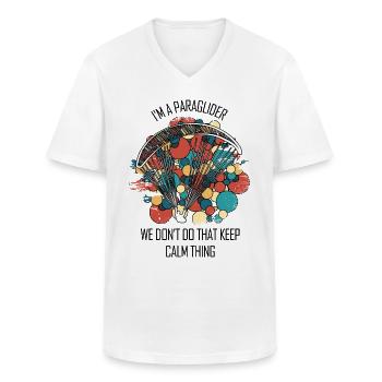 Parapente Gleitschirm Paragleiter Parapente - T-shirt col V Homme - blanc - Devant - AI Model Male 185 light (185cm)