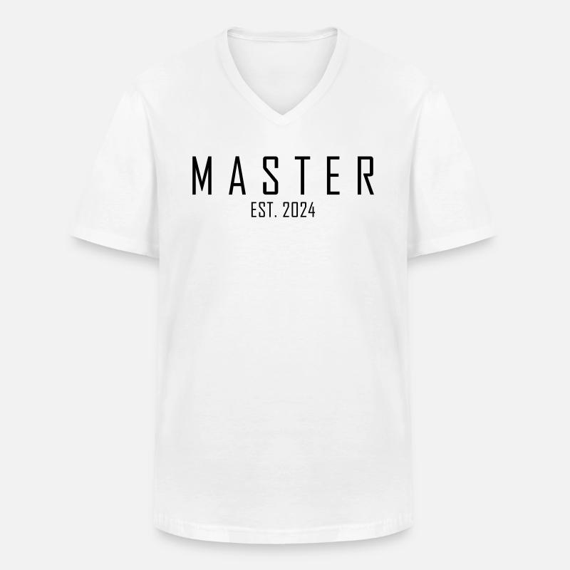 Master EST. 2024 - Männer-T-Shirt mit V-Ausschnitt - Weiß
