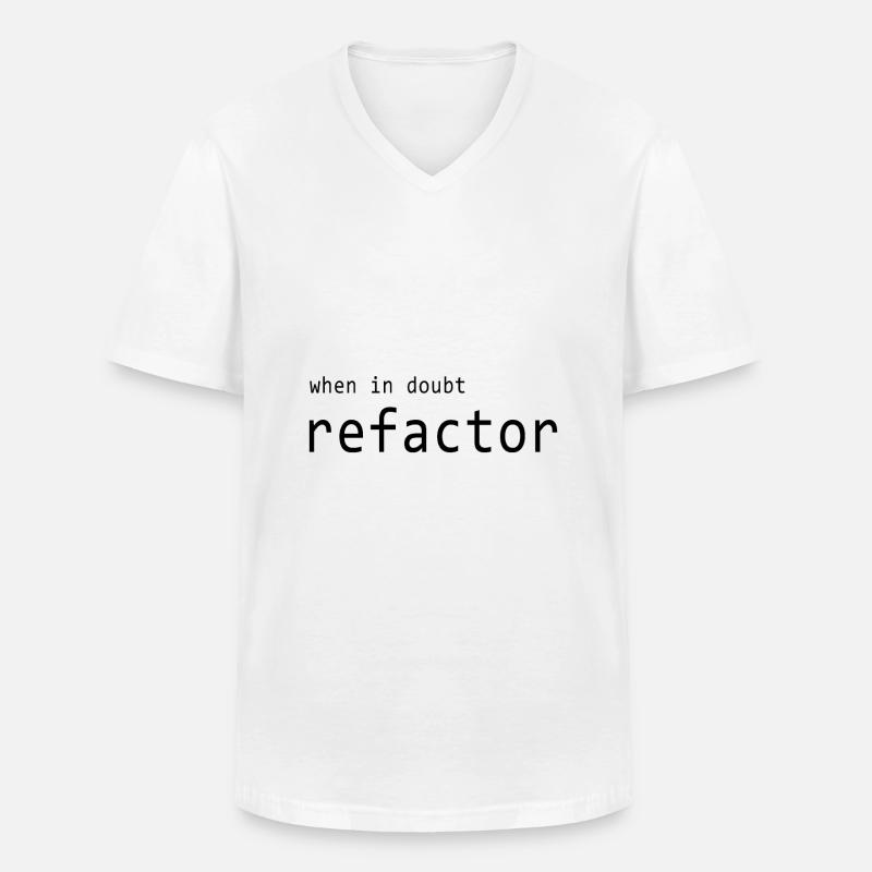 Software Entwickler - Refactor - Männer-T-Shirt mit V-Ausschnitt - Weiß