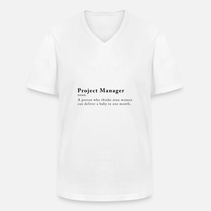 Projektleiter Software Entwicklung Programmierer - Männer-T-Shirt mit V-Ausschnitt - Weiß