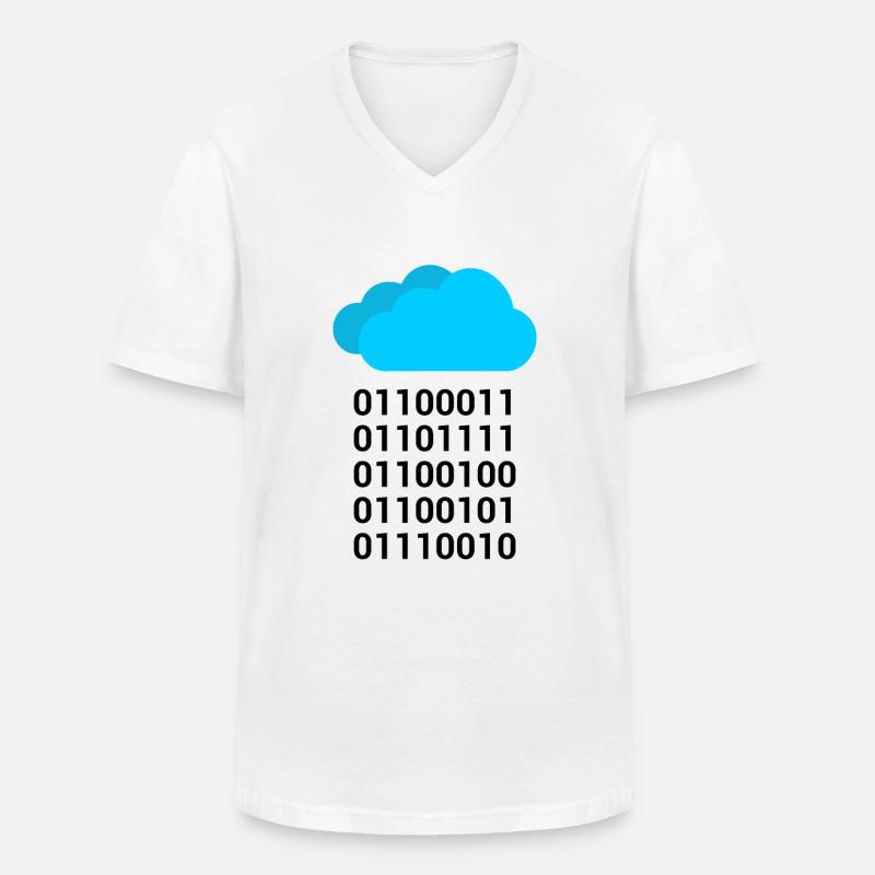 Computer Science Binary Gift Shirt - Men's V-Neck T-Shirt - white