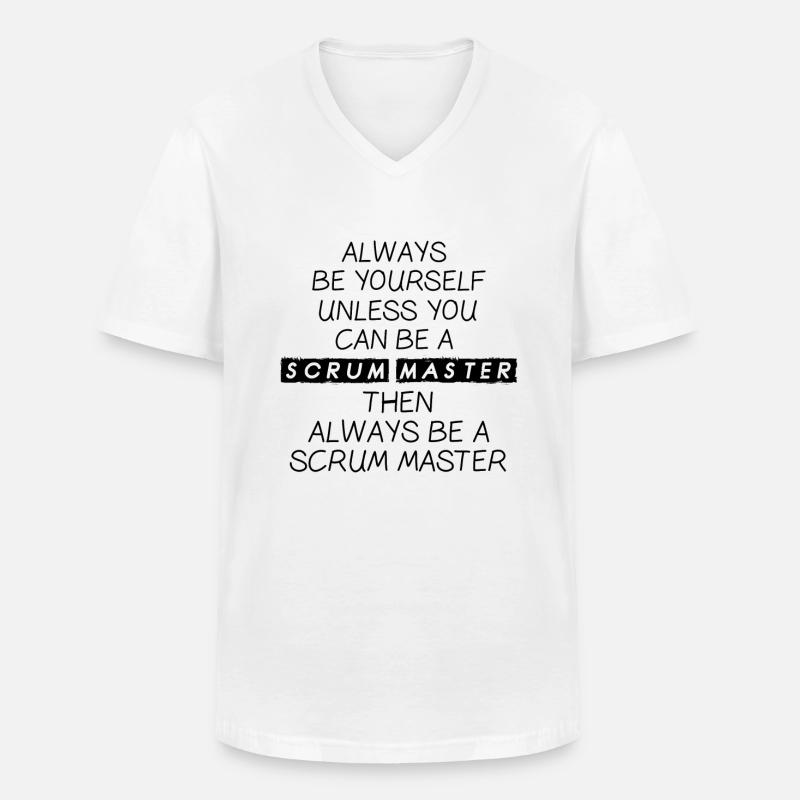 Scrum Master Agile Software Development - Men's V-Neck T-Shirt - white