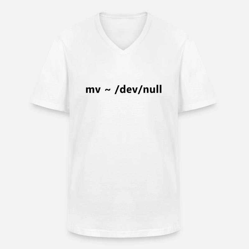 Linux Admin Gefährliche Linux Commands - Männer-T-Shirt mit V-Ausschnitt - Weiß