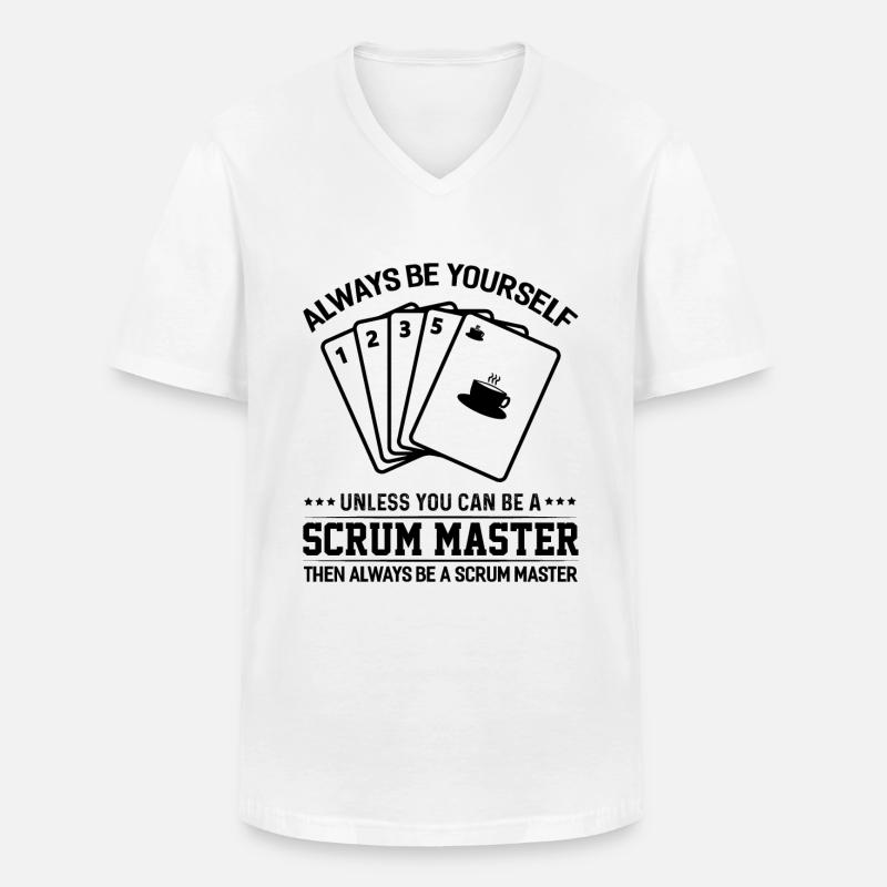 Scrum Master Agile Software Development - Men's V-Neck T-Shirt - white