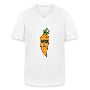Carrot Halloween Costume Vegetable Cute Carrots - Men's V-Neck T-Shirt - white - Front - AI Model Male 185 light (185cm)