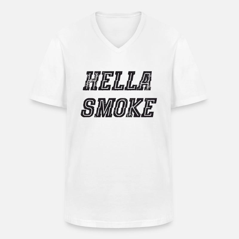 Weed Cannabis CBD Spruch - Männer-T-Shirt mit V-Ausschnitt - Weiß