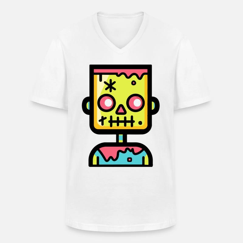 Zombie Halloween Comic - Männer-T-Shirt mit V-Ausschnitt - Weiß