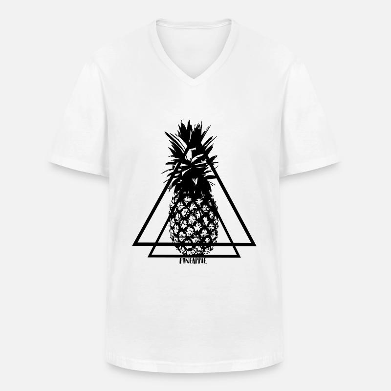Pineapple - Männer-T-Shirt mit V-Ausschnitt - Weiß