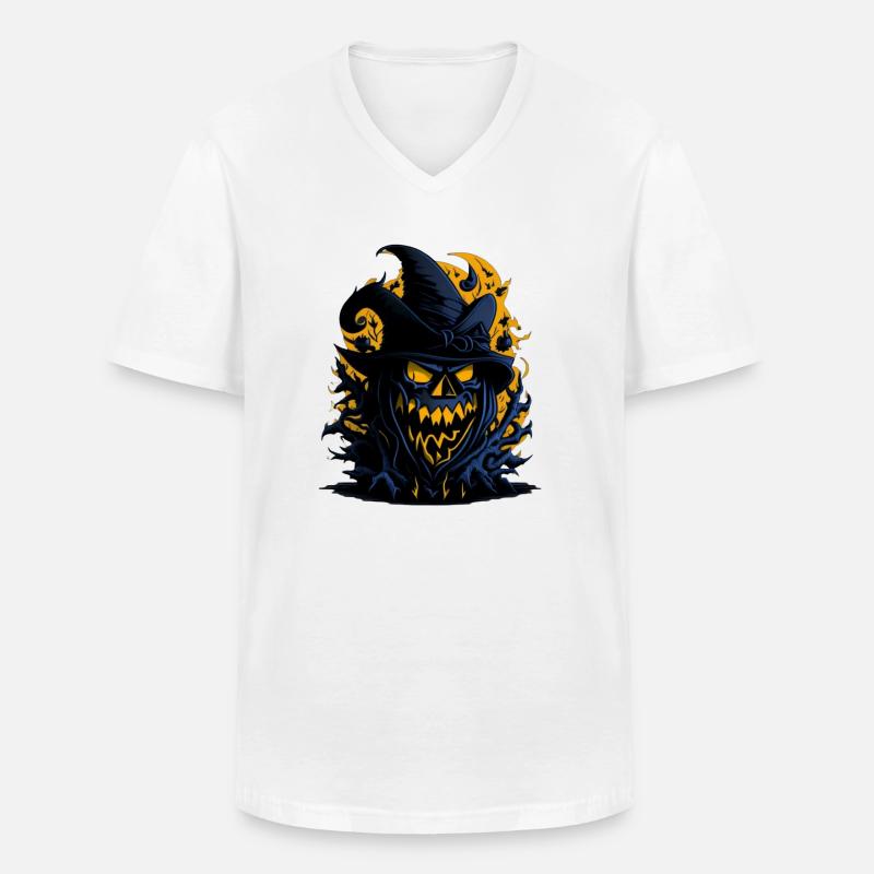 Spukbaum - Männer-T-Shirt mit V-Ausschnitt - Weiß