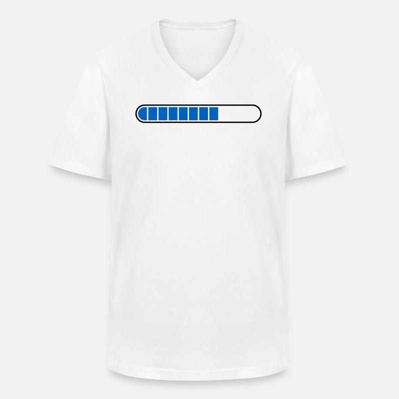 Ladebalken PC Icon blau - Männer-T-Shirt mit V-Ausschnitt - Weiß
