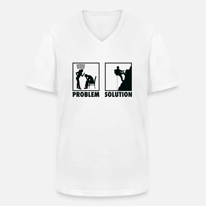 Mountain Climbing Mountain Climber Statement - Männer-T-Shirt mit V-Ausschnitt - Weiß