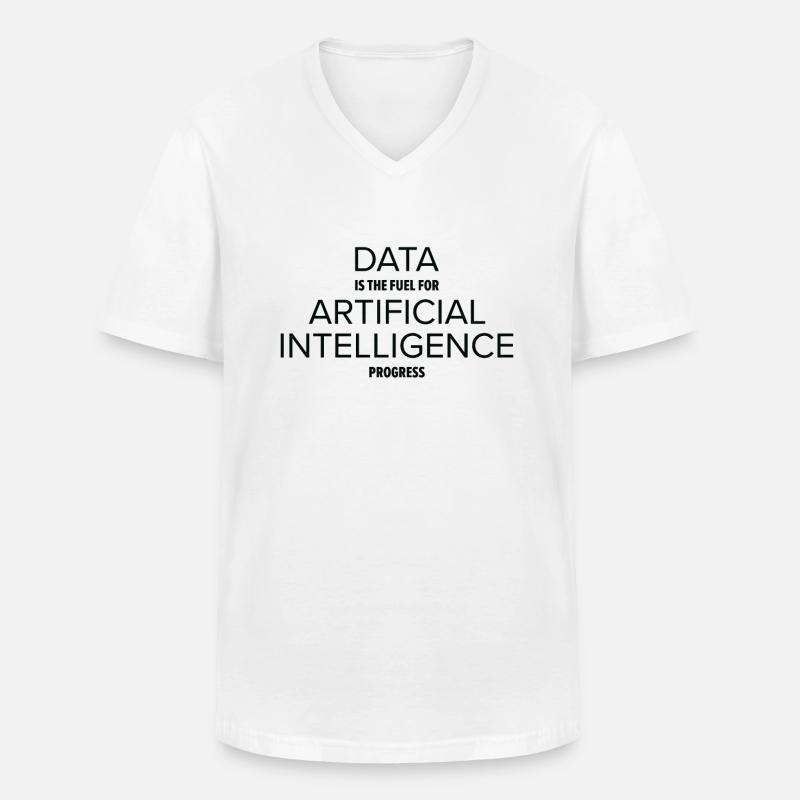 Artificial Intelligence Progress Machine Learning - Men's V-Neck T-Shirt - white