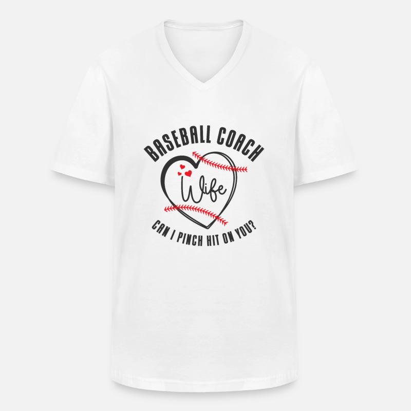 Baseball-Trainerin Ehefrau Berufstätige Mutter - Männer-T-Shirt mit V-Ausschnitt - Weiß