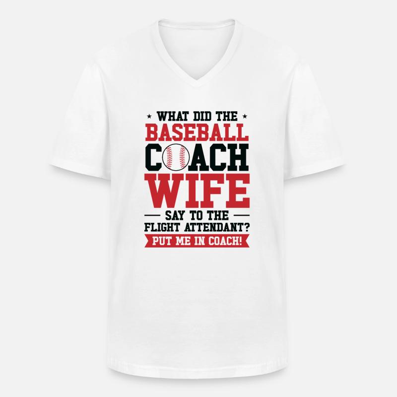 Baseball-Trainerin Ehefrau Berufstätige Mutter - Männer-T-Shirt mit V-Ausschnitt - Weiß