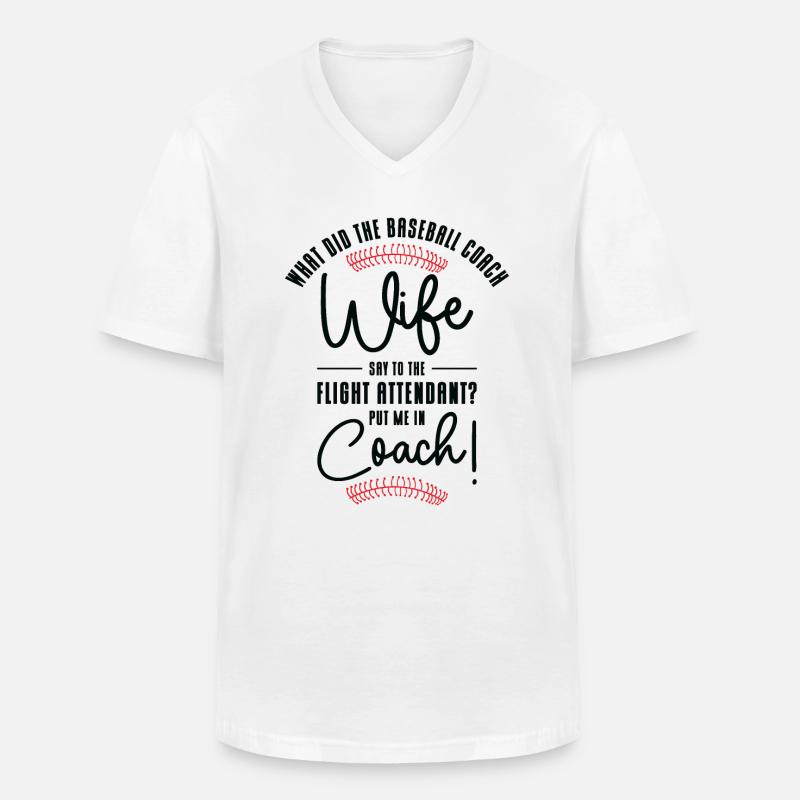 Baseball-Trainerin Ehefrau Berufstätige Mutter - Männer-T-Shirt mit V-Ausschnitt - Weiß