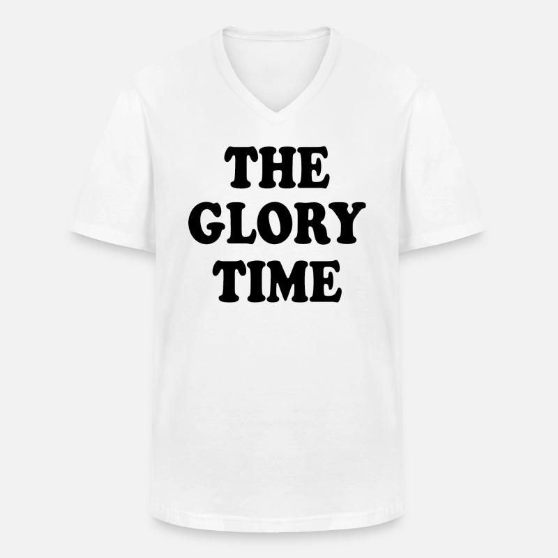 The glory time - Männer-T-Shirt mit V-Ausschnitt - Weiß